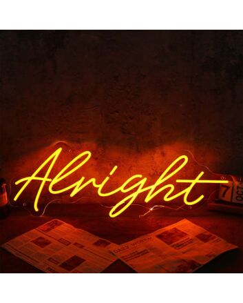 Alright Red Neon Sign