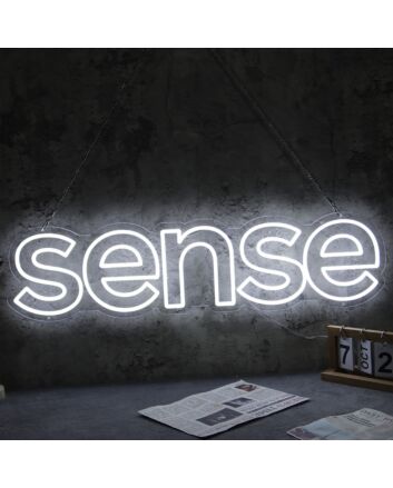 Sense White LED Neon Sign