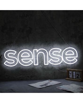 Sense White LED Neon Sign