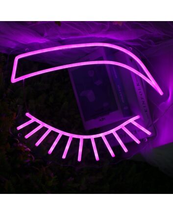 Closed Eyes Neon Sign