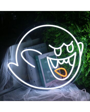Boo Cute Ghost Halloween Neon Sign
