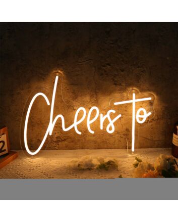 Cheers To Yellow Neon Sign