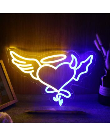 Heart Of Angels And Devils Neon Sign