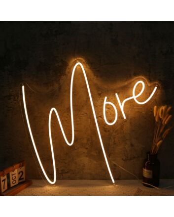 More Yellow LED Neon Sign