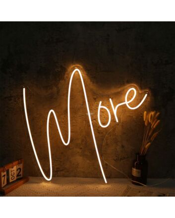 More Yellow LED Neon Sign