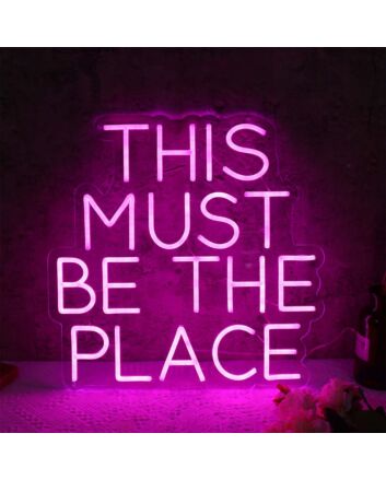 THIS MUST BE THE PLACE Purple Neon Sign