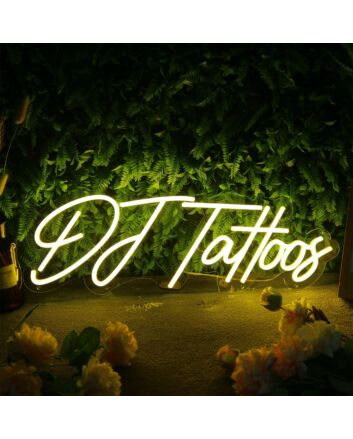 DJ Tattoos Neon Sign