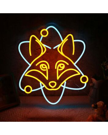 Fox Head Yellow Neon Sign