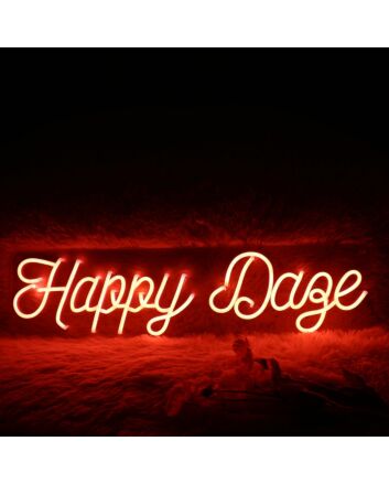 Happy Daze red Neon Sign