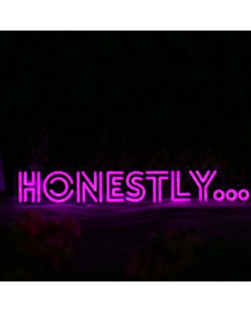 Honestly Dark Purple Neon Sign