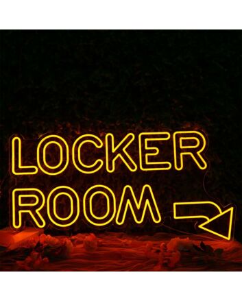 LOCKER ROOM Yellow Neon Sign