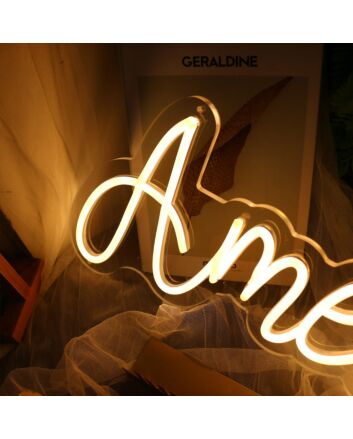 Amela Yellow Neon Sign