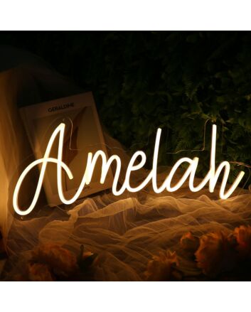 Amela Yellow Neon Sign