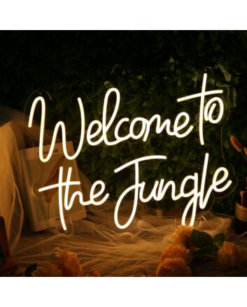 Welcome To The Jungle Yellow Neon Sign