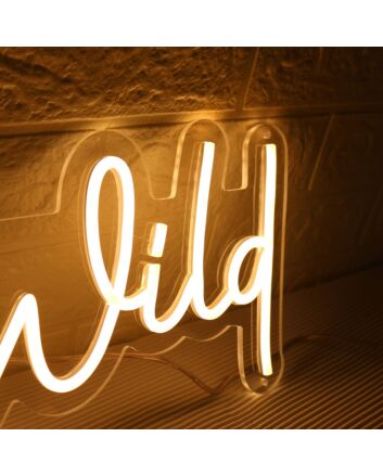 Too Wild Yellow Neon Sign