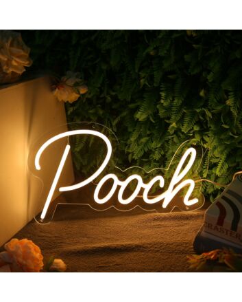 Pooch Yellow Neon Sign