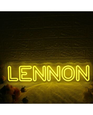 LENNON Yellow Neon Sign
