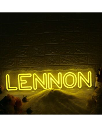 LENNON Yellow Neon Sign