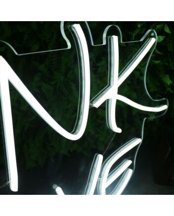 DRUNK IN LOVE White Neon LED Sign