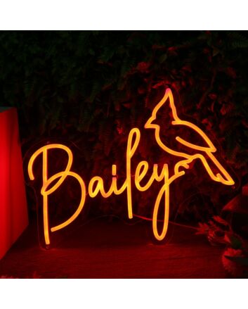 Bailey Orange Neon Sign
