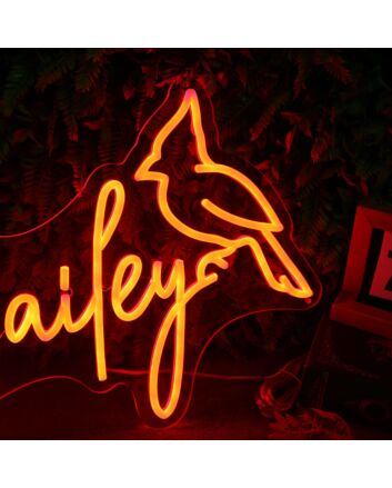 Bailey Orange Neon Sign