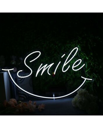 Smile White Custom Neon Sign