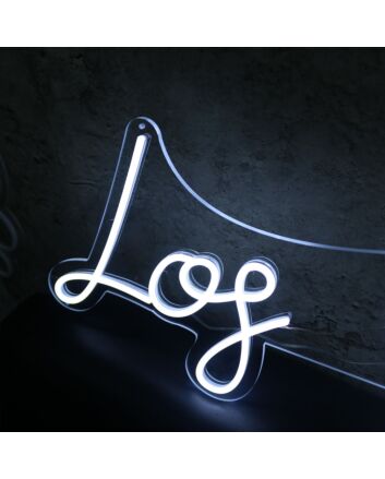Log Pagillag White Neon Sign