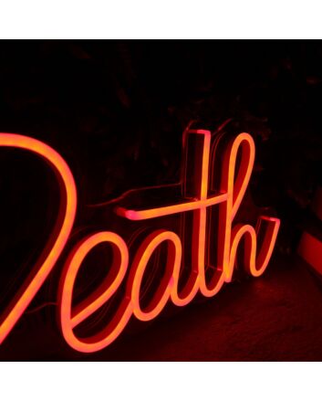 Til Death Orange Neon Sign