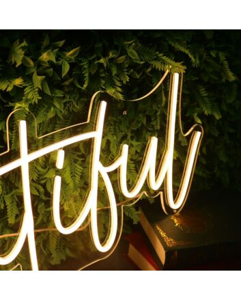 Beautiful Yellow Custom Neon Sign