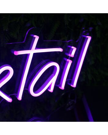 Cocktail Hour Purplr Neon Sign
