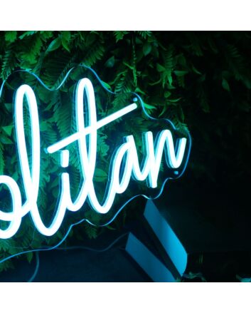 Metropolitan Blue Neon Sign