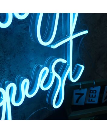 Be Our Guest Blue Neon Sign