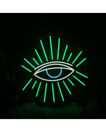 Green Shining Eye Neon Sign