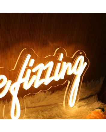 Honeybee Dizzing Yellow Neon Sign