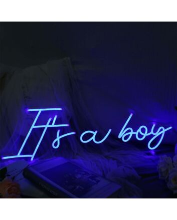 It Is A Boy Blue Neon Sign