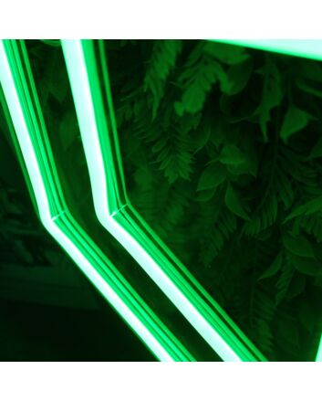 Defensive Shield Green Neon Sign