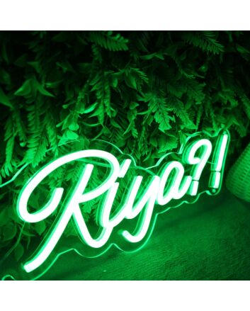 Really Riya Green Neon Sign