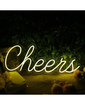 Cheers Yellow Custom Neon Sign