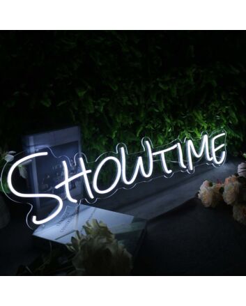 Show Time White Neon Sign