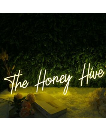 The Honey Hive Yellow Neon Sign