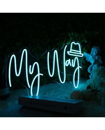 My Way Blue Custom Neon Sign