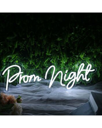 Prom Night White Neon Sign