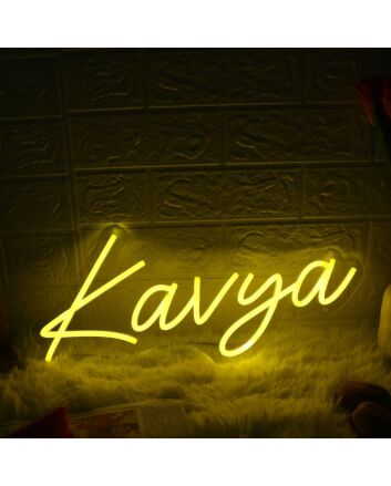 Kavya Yellow Neon Sign