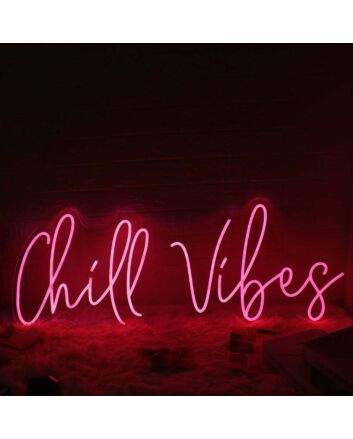 Chill Vibes Red Custom Neon Sign
