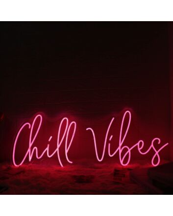 Chill Vibes Red Custom Neon Sign