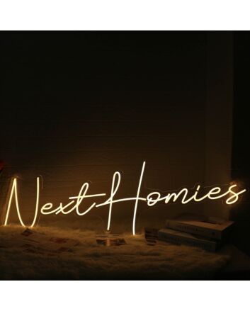 Next Homies Yellow Neon Sign