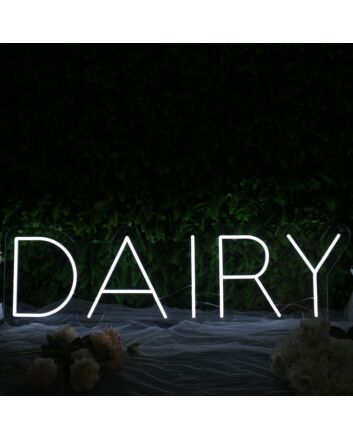 Dairy White Neon Sign