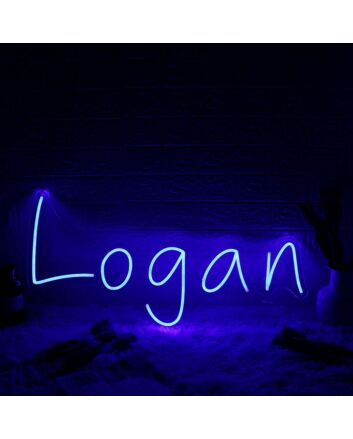 Logan Blue Custom Neon Sign
