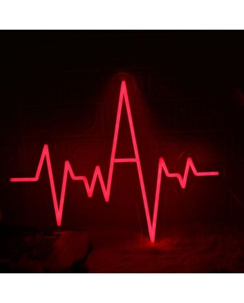 Electrocardiogram Red Neon Sign