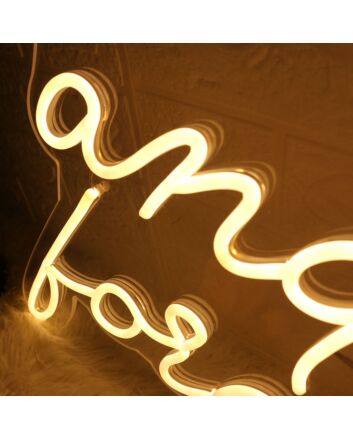 Always And Forever Yellow Neon Sign